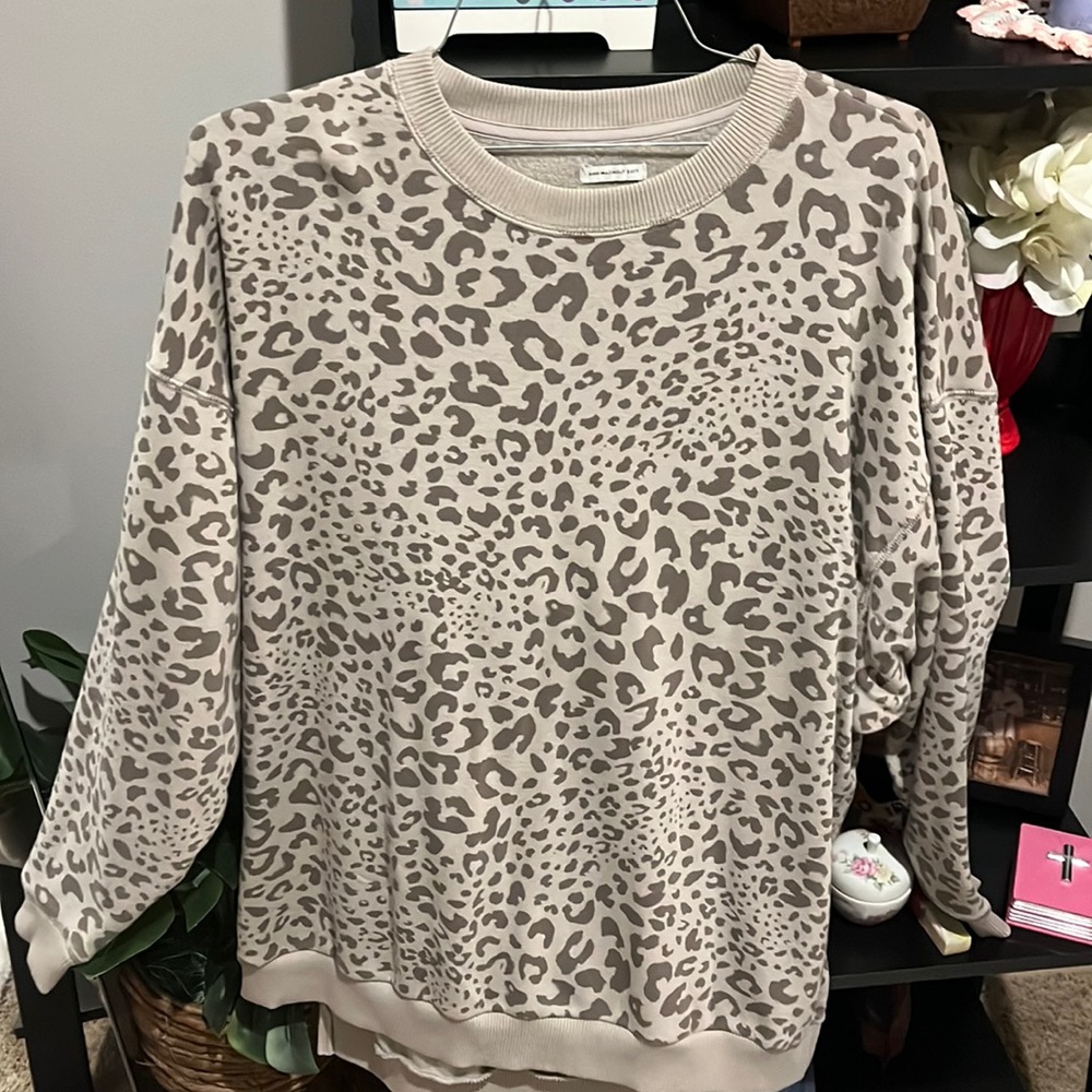 American Eagle Animal Print Crewneck